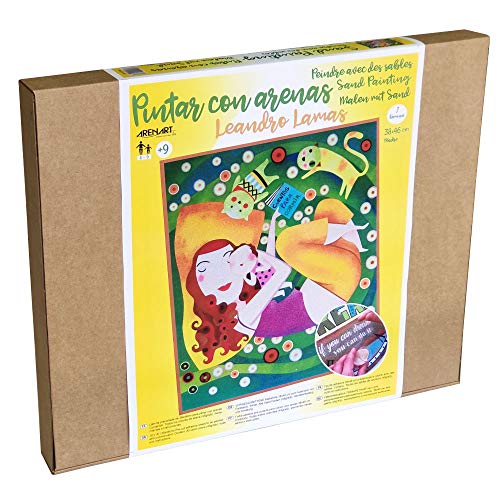 Arenart | 1 Lámina Madre 38x46 cm. Reproducción del Autor Leandro Lamas |para Pintar con Arenas de Colores | Manualidades para Adultos y Jóvenes | Dibujo Fácil | Pintar por números | +9 años Cover