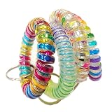 Set of 4 Color New Fashion High Quality Soft Spring Spiral Wrist Coil Band Flexible Plastic Wristban
