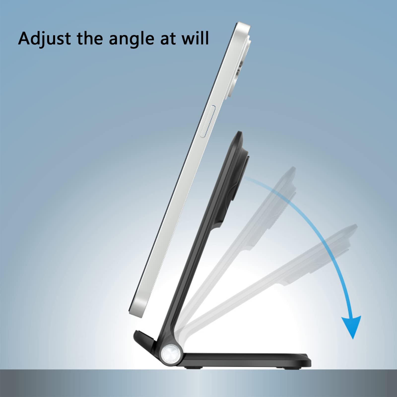 Cargador Sin Cables, Estación De Carga Tres En Uno, Cargador Rápido Sin Cables, Cargador Sin Cables De Inducción De Escritorio Plegable Vertical, Auriculares Con Cargador Sin Cables De Inducción