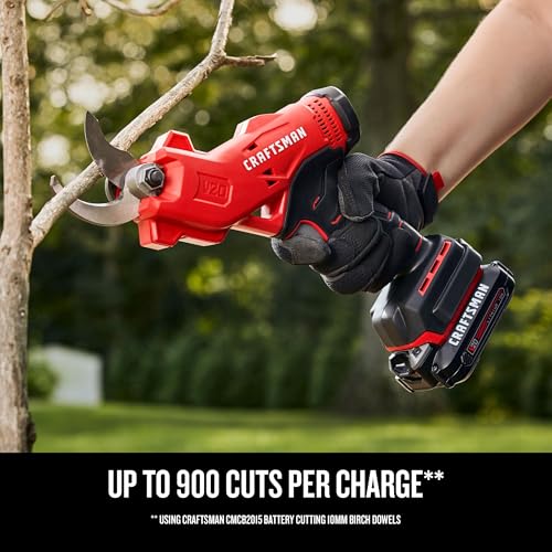 CRAFTSMAN V20 Cordless Electric Pruner, Pruning Shears for Gardening, 2 Ah Battery and Charger Included, Electric Pruning Shears, Tree Pruner (CMCPR320C1) - image 4