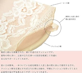 Amazon 足クッション 装いの道 和装 立ち仕事 正座 足 甲 クッション サポーター 着物ひととき 和装小物 通販