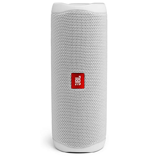 JBL Flip 5 Bluetooth Box in Weiß – Wasserdichter, portabler Lautsprecher mit umwerfendem Sound – Bis zu 12 Stunden kabellos Musik abspielen