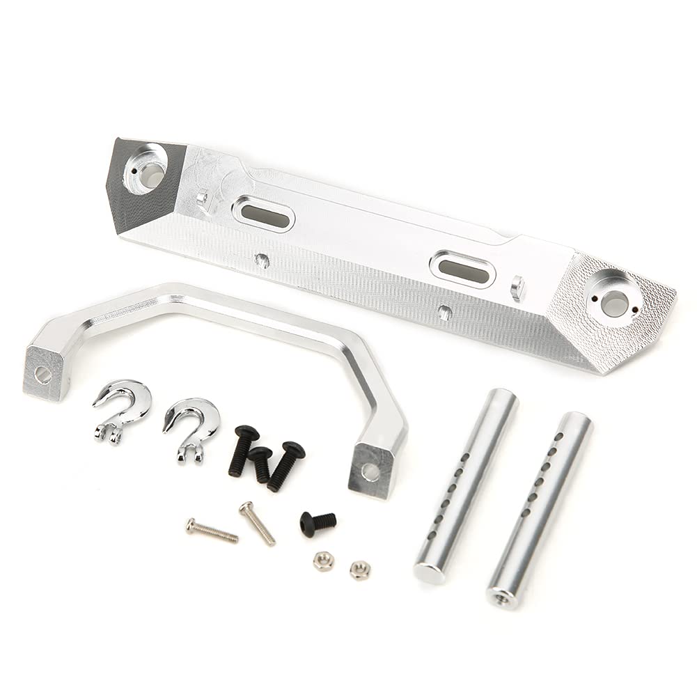 Przedni zderzak ze stopu aluminium RC przedni pasek antykolizyjny do ciężarówki RGT 1/10 Off Road Rock Cruiser EX86100 (Argento R86025S)