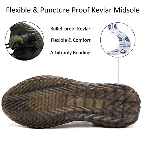 Image of SUADEX Steel Toe Shoes for Men Women Indestructible Steel Toe Sneakers Lightweight Work Safety Shoes Puncture Proof Composite Toe