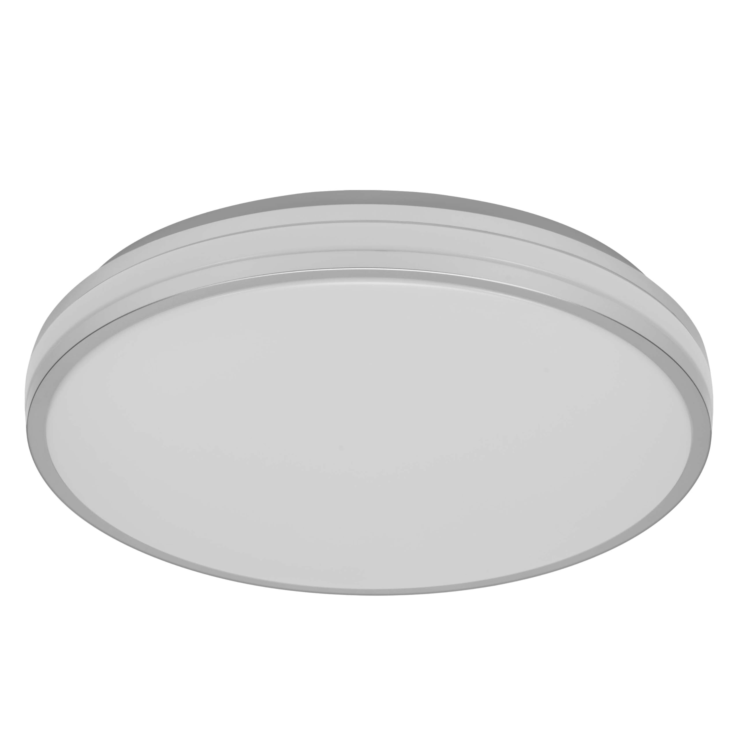 Osram ORBIS Caleb LED Ceiling Light 385 mm, 24W, 3000K Warm White, Silver, Metal with Plastic Ring, IP20