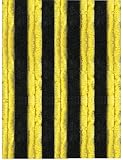 Tenda in ciniglia, protezione dagli insetti per l'estate, extra larga, a scelta: 140 x 200 cm, a righe nere, giallo