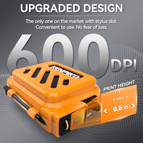 Image of Handheld Inkjet Printer KP-mini, Portable Inkjet Printer with 42 ML Quick-Drying Ink Cartridge, Pocket Handheld Ink Jet Printers Gun 0.5 Inch Print Height for Barcode, Logo (28 Languages)