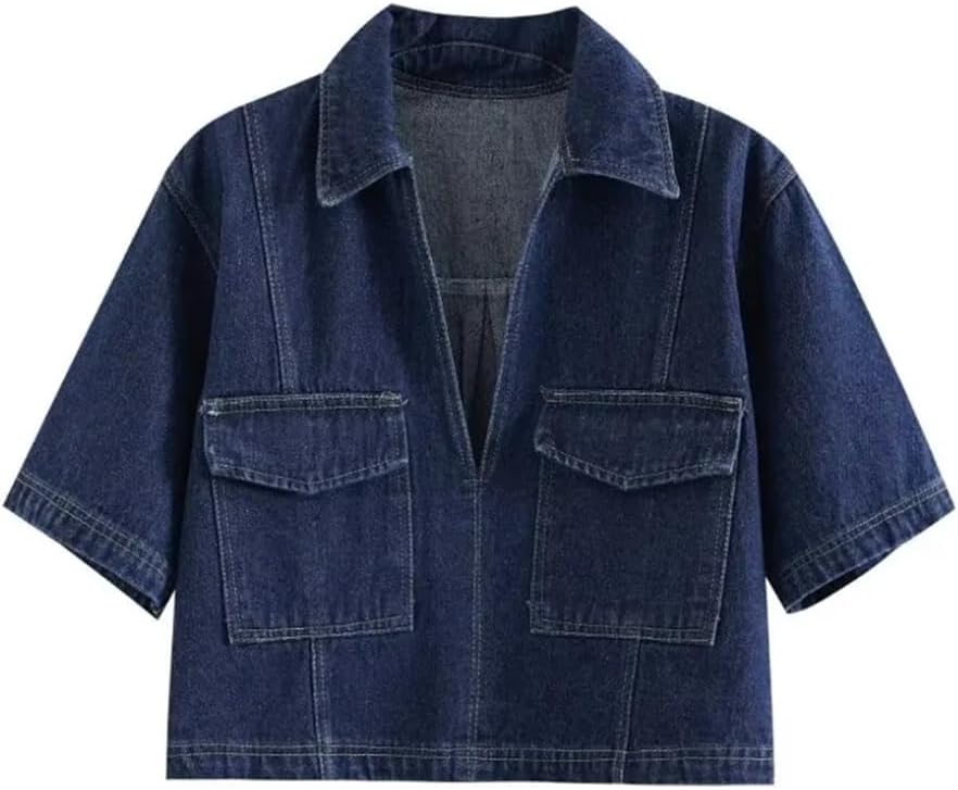 Generic Women Vacation Outfits Vintage Women's Suits Loungwear Set Tracksuit Denim Shorts 2 Piece Sets