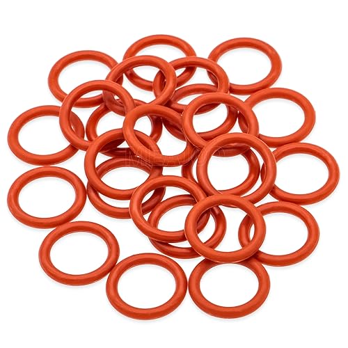Image of 25PCS 11105 O-Ring, OEM Size Nitrile Rubber Seal, Compatible with V-Twin Cruiser & Touring Style Motorcycles - Engine, Transmission & Primary Drive - Leak Proof & Vibration Resistant (Orange)