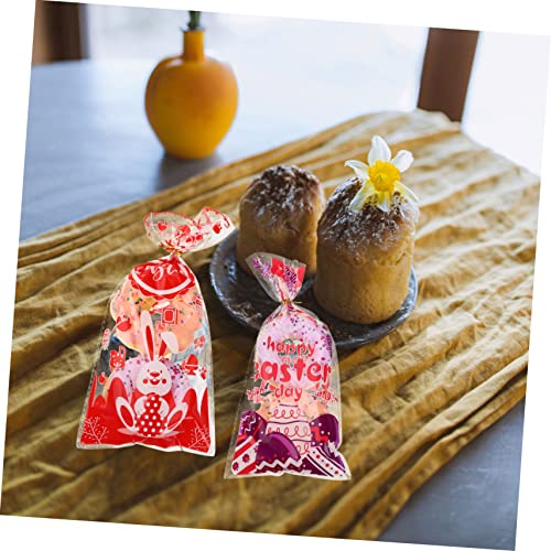 Bolsas de celofán transparentes decoradas para recuerdos de Pascua y repostería artesanal 5