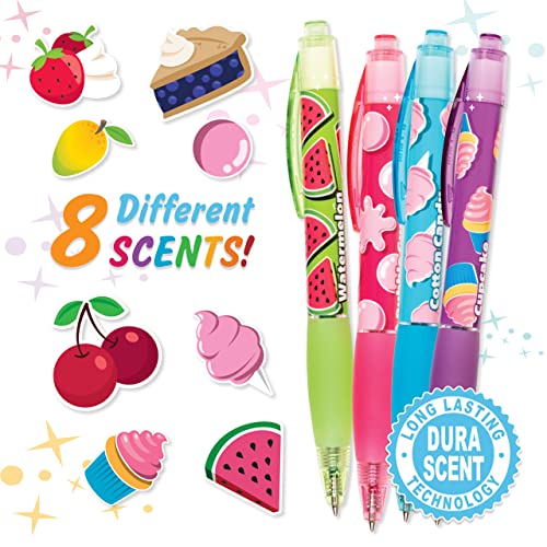 Glitter Gel Smens - Patented Gourmet Scented Colored Glitter Gel Ink Pens, Medium Point, 8 Count - Fun, Cute, Cool, Smelly Pens for Kids by Scentco - Used condition - Image 2