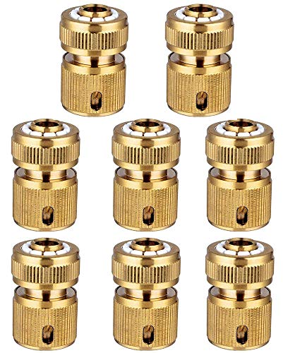 Preisvergleich Produktbild Wven Messing Schnellkupplung 1 / 2" Schlauchkupplung Schlauchverbinder, für Rohr Verbinden Gartengeräte Schläuche Schlauchkupplung (1 / 2 inch, 8pcs)