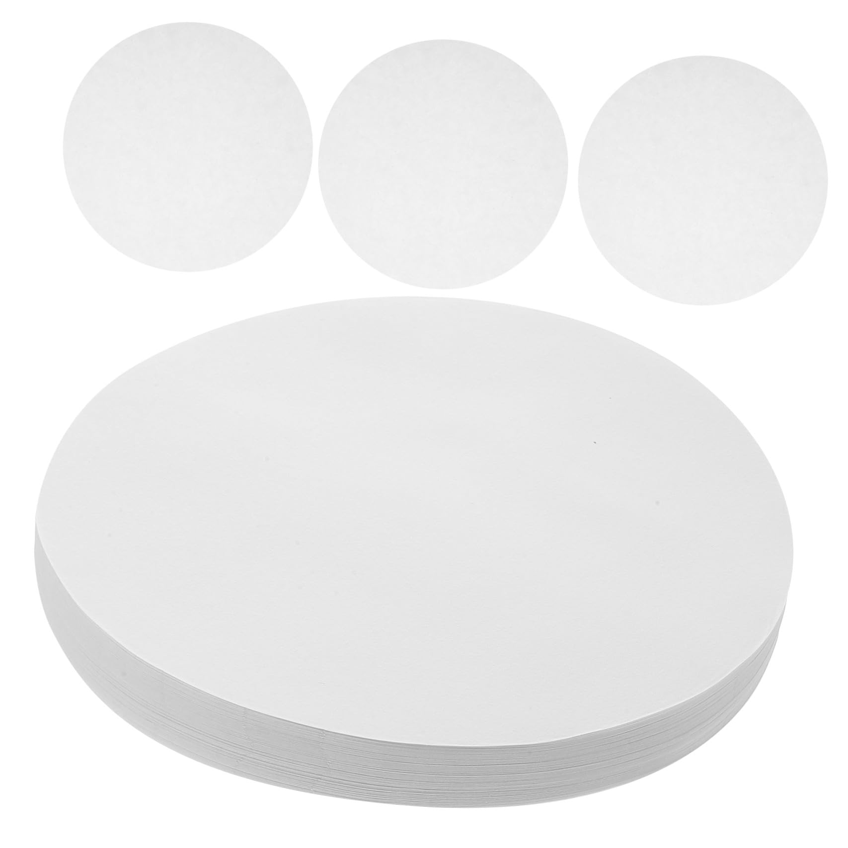 Papel de Filtro Cualitativo de Discos 18cm, Flujo Medio, 100 Uds | Blanco, para Experimentos y Química, Separa Precipitados Gruesos y Gelatinosos