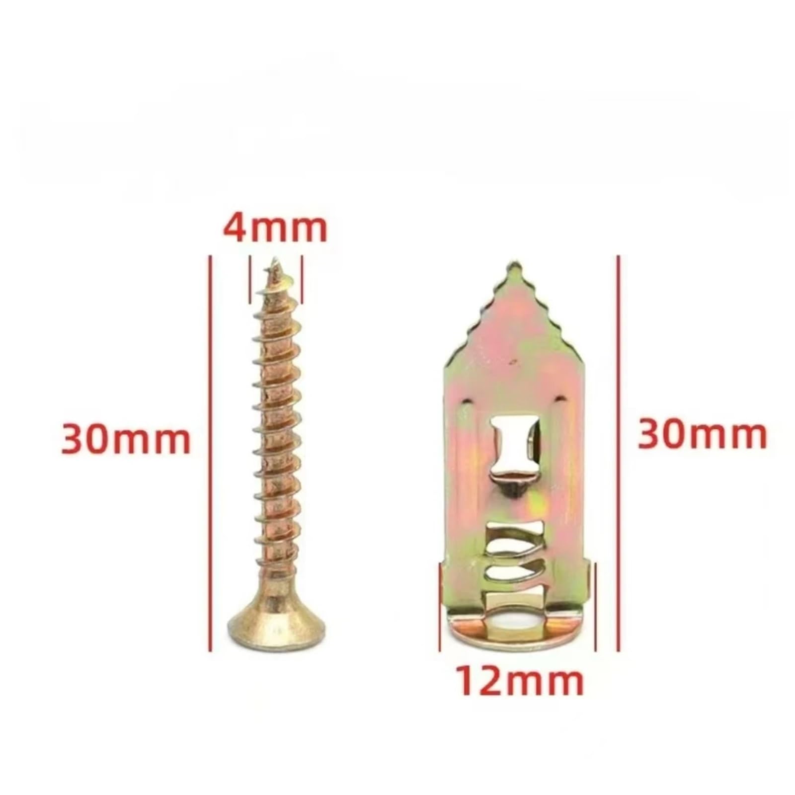 Tornillos De Expansión Para Placas De Yeso Kit de tornillos for madera alta resistencia, clavija cavidad, bricolaje, montaje en pared seguro for el hogar, expansión, herramientas fijación(100 Pcs)