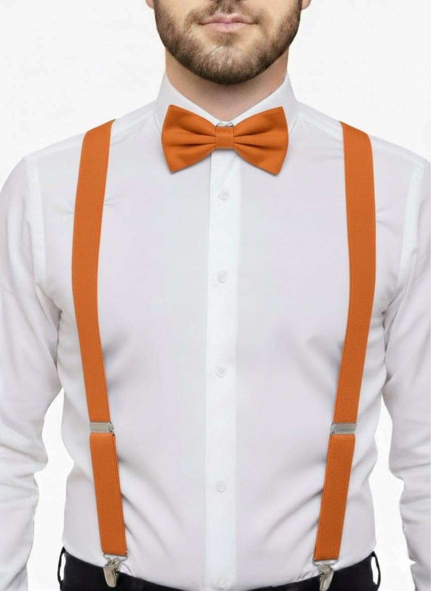 trilece Men’s Suspenders and Bow Tie Set – Adjustable Y-Back Suspenders with Matching Bow Tie for Weddings and Formal Wear - Image 5