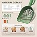 MUTTROS Cactus Cat Litter Scooper with Holder - 2 Replaceable Wheat Straw Plastic Shovels & ABS Handle and Box - Cat Litter Scoop with Bag & Trash Bag Storage - Premium Kitty Litter Scoop Green