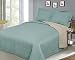 Baltic Linen Company Luxury Fashionable Reversible Solid Color Mini Quilt Sets, Twin, Camel/Sage