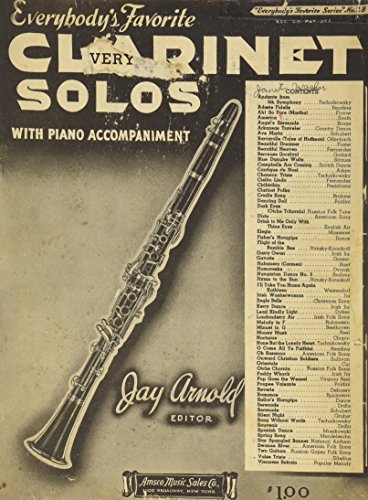 CLARINET SOLOS: with Piano Accompaniment (Every... B000P9U3Q2 Book Cover