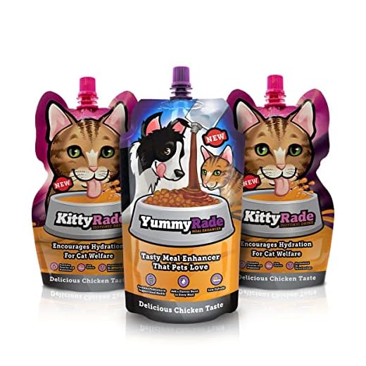 KittyRade – Delicious, Healthy Prebiotic, Isotonic Drink for Cats | Electrolytes & Nutrients | YummyRade Variety Option | Reliable Hydration for Cats + Low Calorie | KittyRade & YummyRade (250ml x 3)