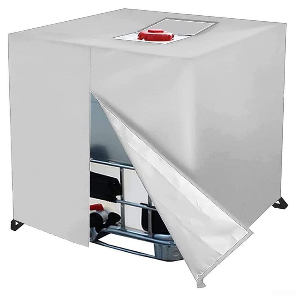 For IBC Tank Cover for 1000L Water Tanks, 420D Oxford Sleeve(Silver)