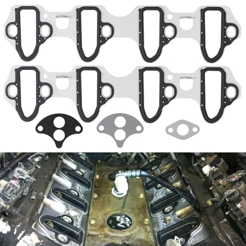 Image of MS98016T Intake Manifold Gasket for Chevy Silverado 5.3 - LS LS2 LS3 LS6 Compatible with Sierra Avalanche Escalade - 89060413 MIS16340