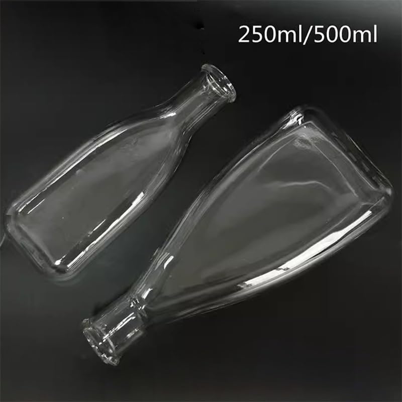 Matraz de vidrio de alto contenido en borosilicato Frascos de cultivo de vidrio en forma de berenjena 250 mL 500 mL Laboratorio(250ml)