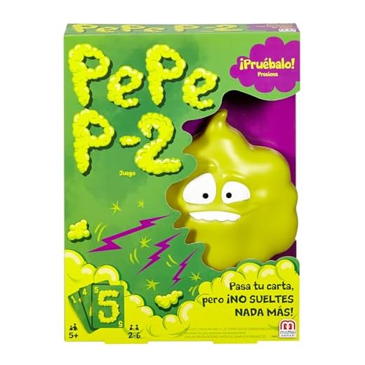 Mattel Games Pedorretas Juego de cartas, juego de mesa con sonidos para niños +5 años (Mattel DHW40)