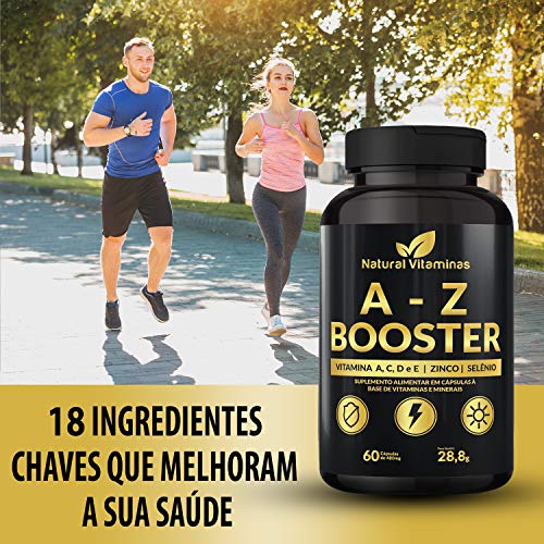 A-Z Booster Multivitamínico Completo para Adultos - 1 Pote com 60 Cápsula de 720mg