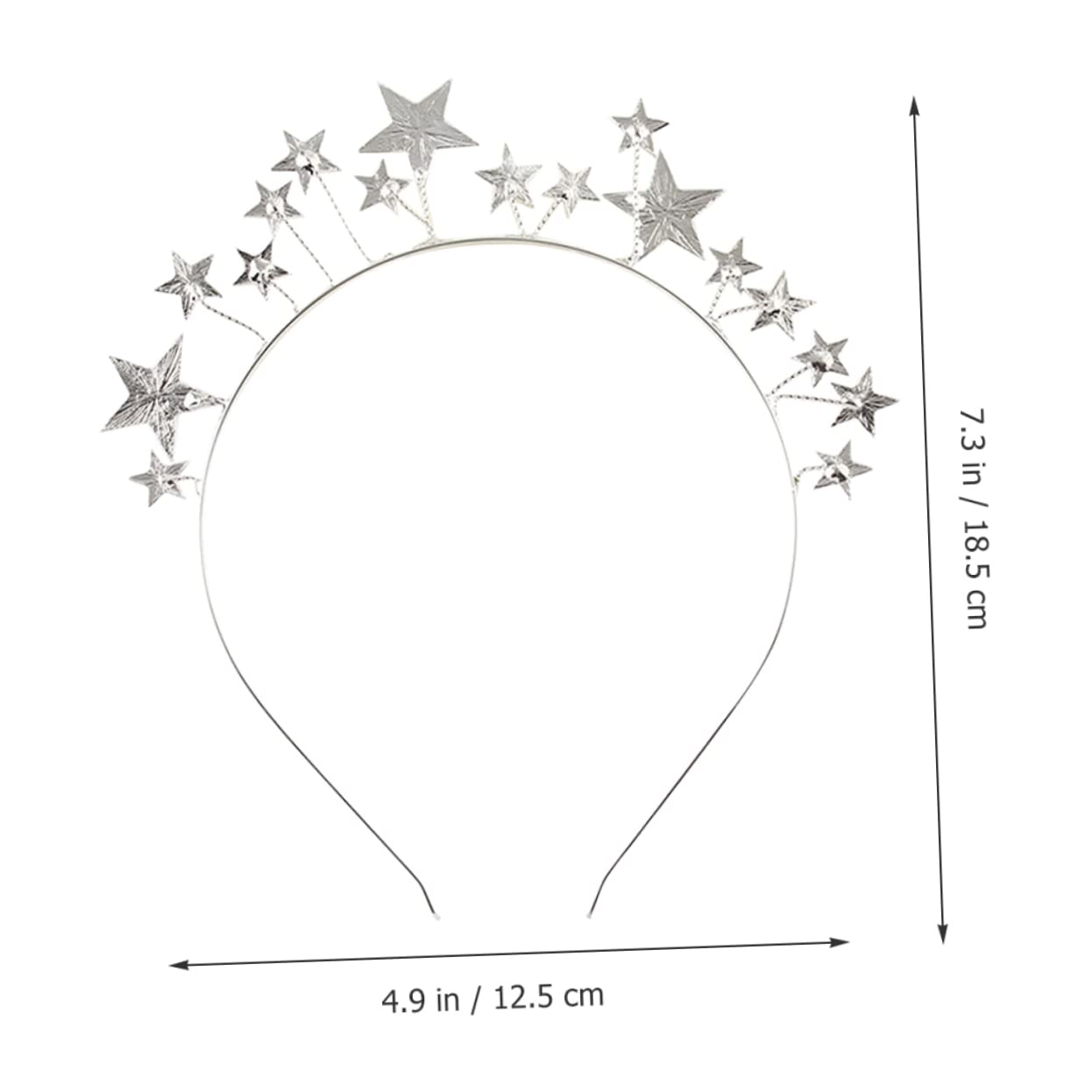FRCOLOR 5pezzi Cerchietto Elegante Con Strass Stella Per Donne e Ragazze Accessorio Per Shiny Per Matrimoni e Feste Design Creativo e Leggero Per Eventi Speciali