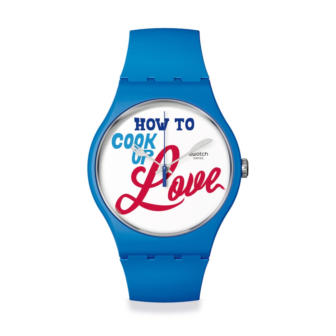 Swatch Analogico SUOZ353, blu, striscia