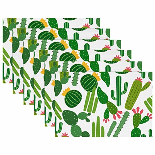 Sets de table cactus vert pour repas en terrasse et décoration de table - 6