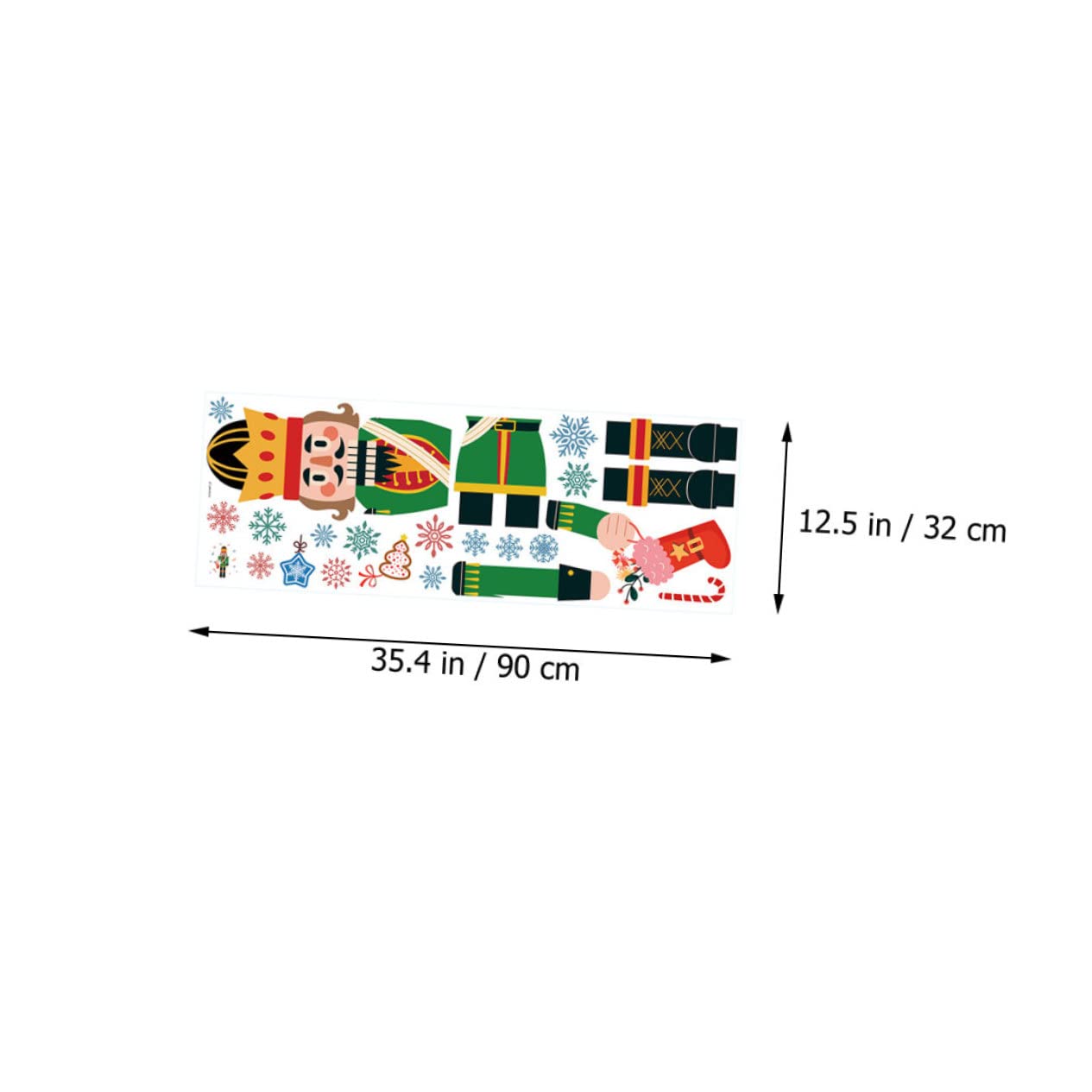 Cabilock 5 Hojas De Pegatinas Navideñas Para Ventanas Calcomanías Para Ventanas Con El Cascanueces Decoraciones Navideñas Grandes Decoraciones Navideñas Para Paredes Al Aire