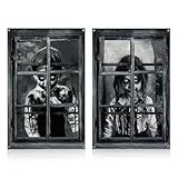 ONGNIUU Cortina de Halloween 2 Pack 80x120cm - Decoración de Terror con...