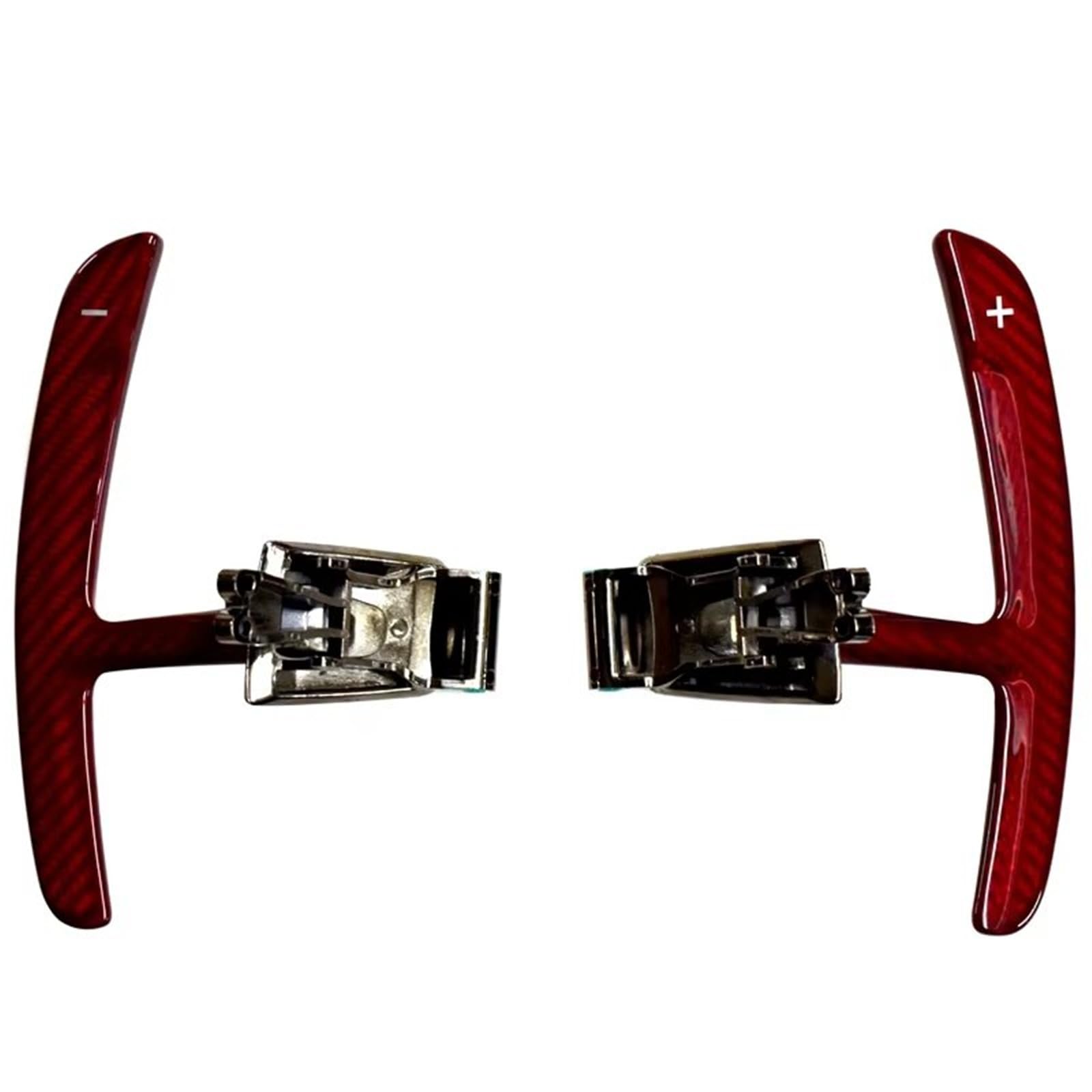 VTICEDZJB Compatible with Porsche for Panamera for Cayenne 718 911 Carbon Fiber Steering Wheel Paddle Shifters Extended Trim Car Modification Shift Paddle(Red)