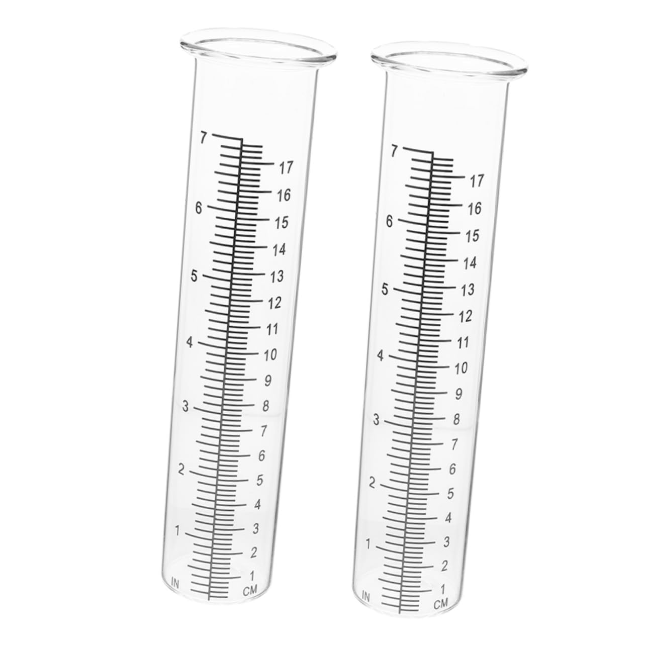 NULYLU Owl Rain Gauge Test Tube 2 Pack Plastic Outdoor Rain Gauge Tube Replacement for Easy Rainfall Monitoring