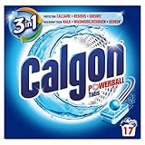 Calgon Powerball 3-in-1-Tablett, geruchsabweisend, Anti-Kalk und Reinigungsmittel für Waschmaschine (17 Tabletten)