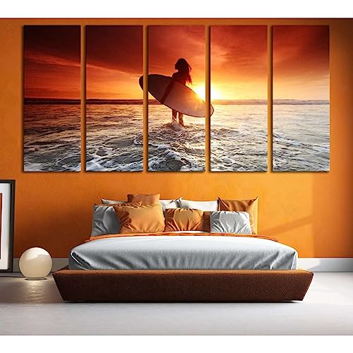 Lienzo decorativo de 120 x 60 cm en 5 paneles para salón