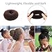 SQULIGT 5 PCS Donut Hair Bun Maker, Dark Brown Ring Style Bun Makers Set (2 Large and 3 Small)