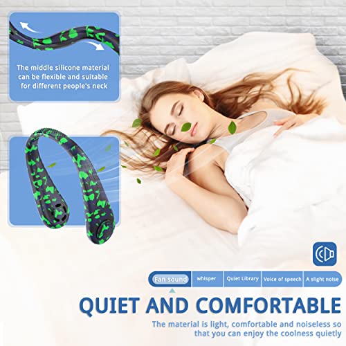 Image of FrSara Neck Fan, Portable Fan Strong Wind, Adjustable, 360 Cooling, Super Quiet, No Blade Fan Design, No Hair Twisting, Even Air Volume On Both Sides, Non-Slip Material, Short Charging, Long Use Time