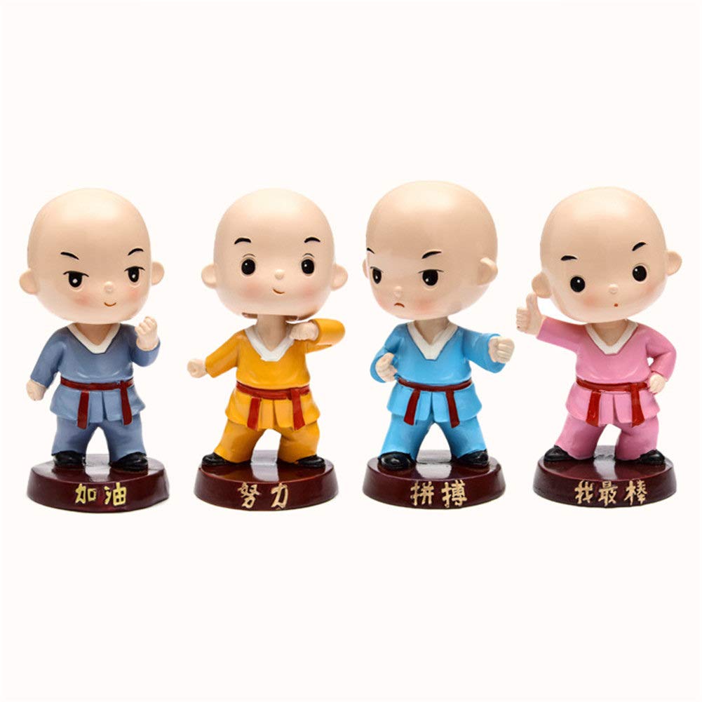 DrasaweeLovely Little Monk Dolls Resin Figure Doll House Home Office Car Decoration 4pcs 11#