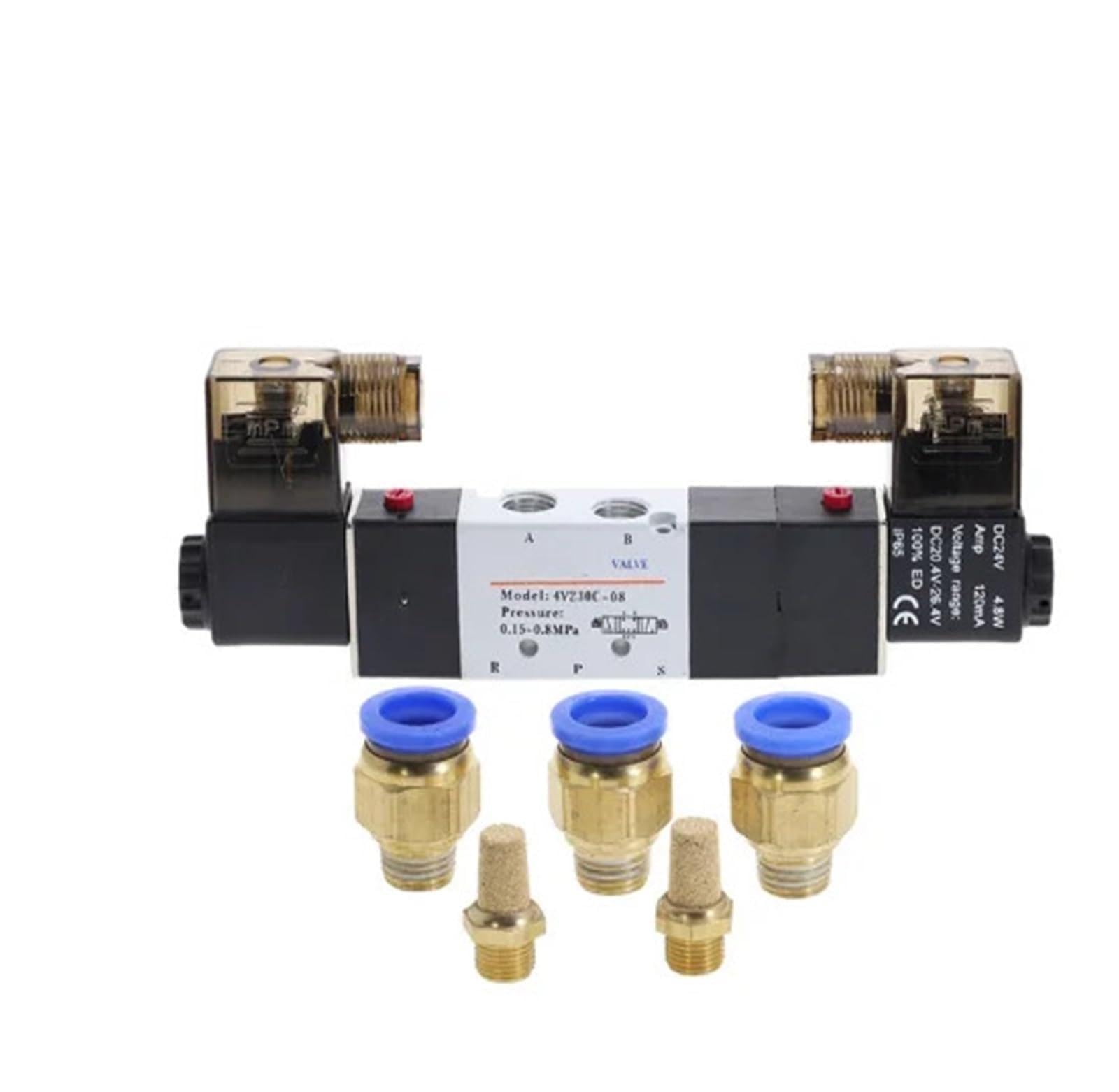 Électrovanne pneumatique 4V230C-08 résout les pertes de pression en 12V