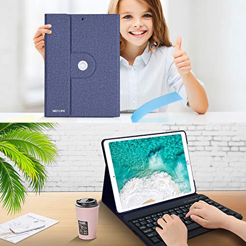 iPad Air 3 Keyboard Case for iPad Pro 10.5, iPad Air 3rd Generation 10.5 inch Case with Keyboard, Magnetic Detachable Bluetooth Keyboard, Lightweight Case, Auto Sleep Wake, Navy Blue