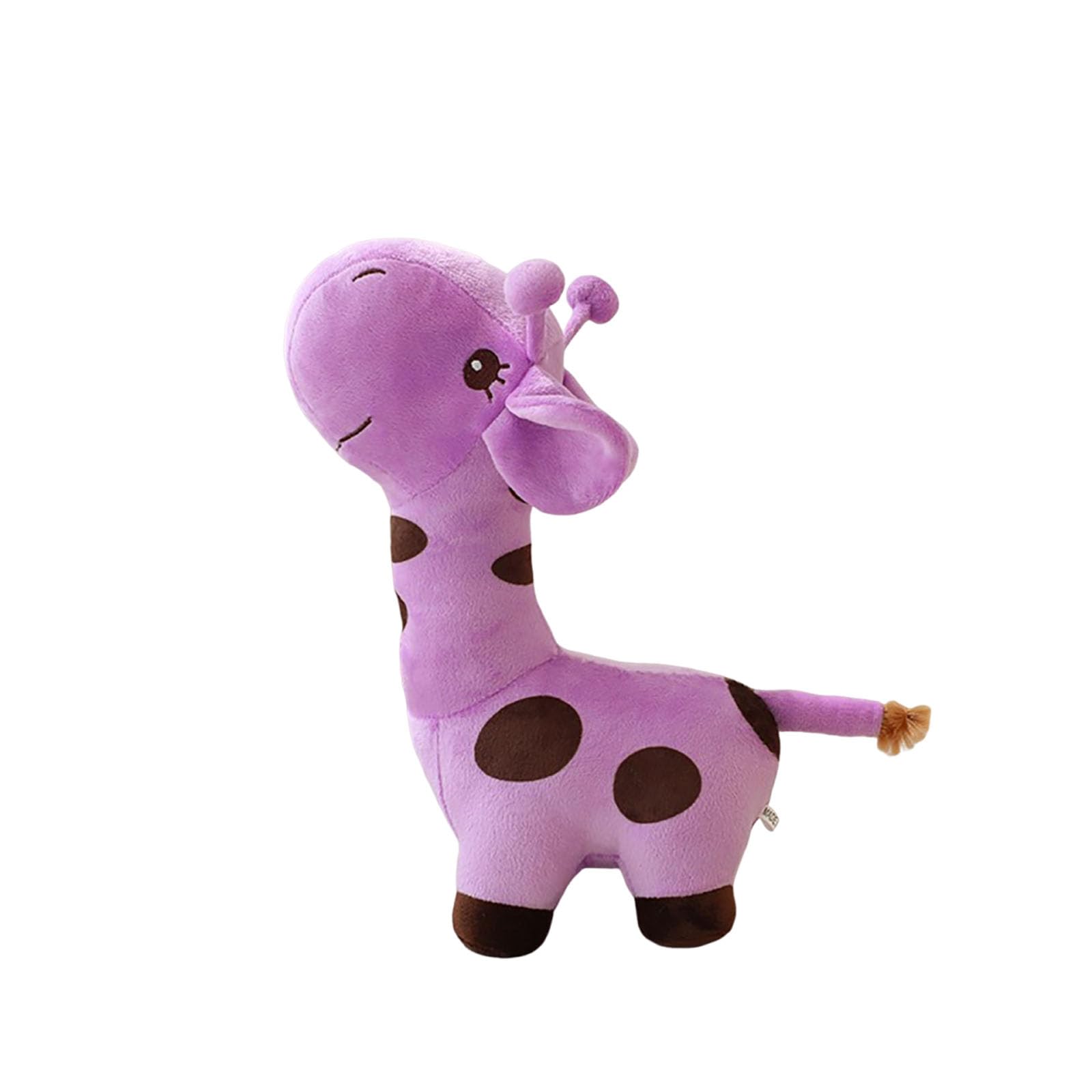 JORCEDI Giraffe Plush Toy, Soft Fluffy Stuffed Giraffe, Adorable Kawaii Animal Cuddly for Kids & Home Decor. (38cm,purple)