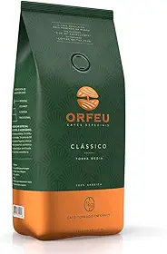 Orfeu Café Clássico em Grãos, 100% Arabica, Torra Média, 1kg