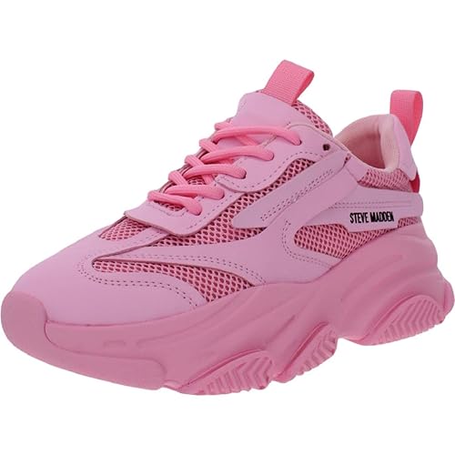 Steve Madden Women's Possession Sneaker - 7 - Hot Pink