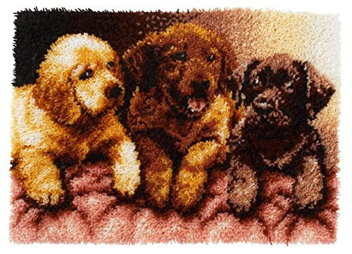 Image of Wonderart Latch Hook Yarn, Lab Puppies