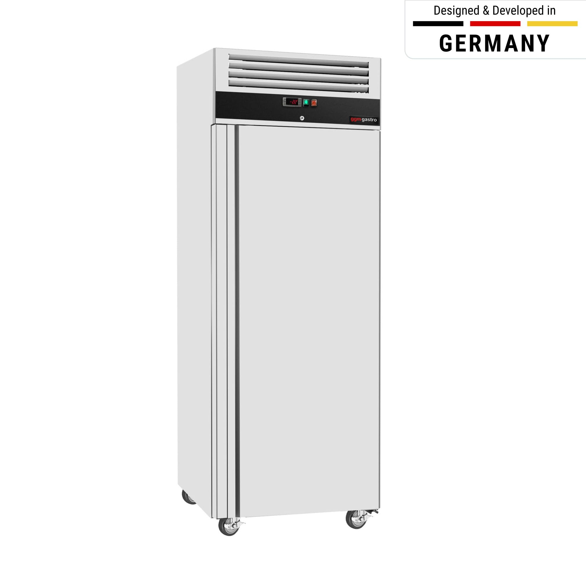 GGM Gastro Congelador ECO - GN 2/1-700 Litros - 1 Puerta - Puerta Interior de Acero Inoxidable - Grado Comercial - Eficiente en Energía - Alta Capacidad - Para Restaurantes - TKSJ650ND