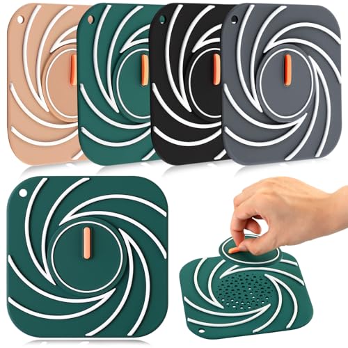 Tapones de Drenaje de Silicona 2 en 1 para Bañera 4 Piezas