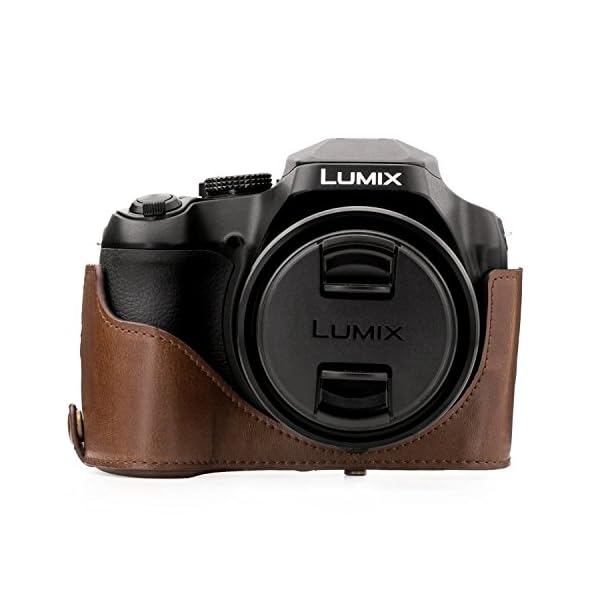 MegaGear Ever Ready Leder Kameratasche mit Trageriemen kompatibel mit Panasonic Lumix DC-FZ82 – Bild 4