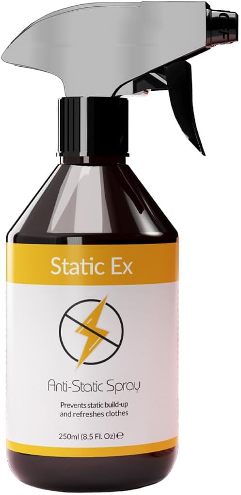 Anti Static Spray for Clothes & Fabrics - Anti-Wrinkle & Crease Release Spray, Textiles Static Guard, Fabric Refresher, Odour Eliminator, Easy to Use, Made in Germany, 250ml